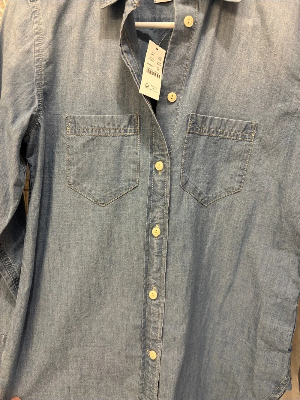 J. Crew Light Blue Denim Button-Front Shirt